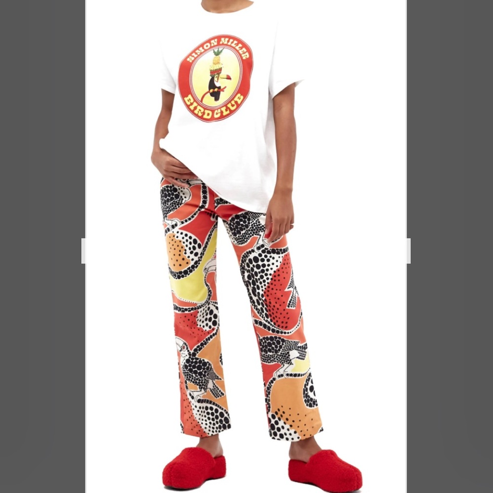 SIMON MILLER Bird Club Tee. Size S in white